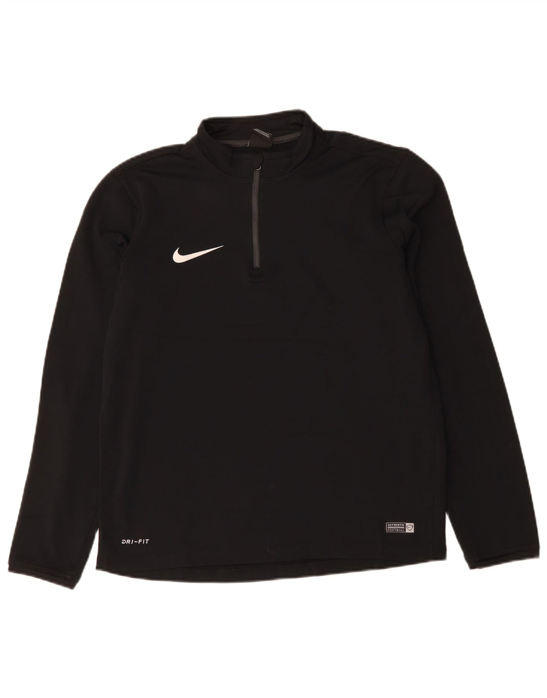 NIKE Haut de survêtement Dri Fit à col zippé pour homme Noir moyen Polyester
