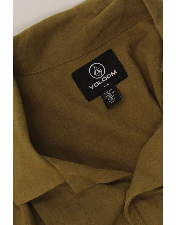 Volcom Chemise à manches courtes pour hommes Large Kaki