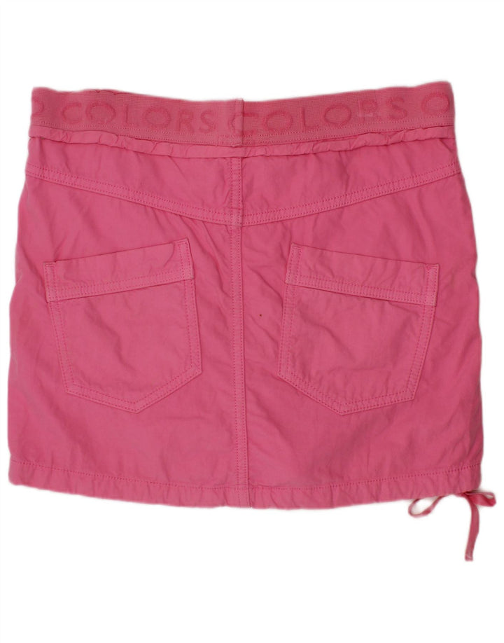 BENETTON Jupe droite graphique fille 13-14 ans W28 Rose