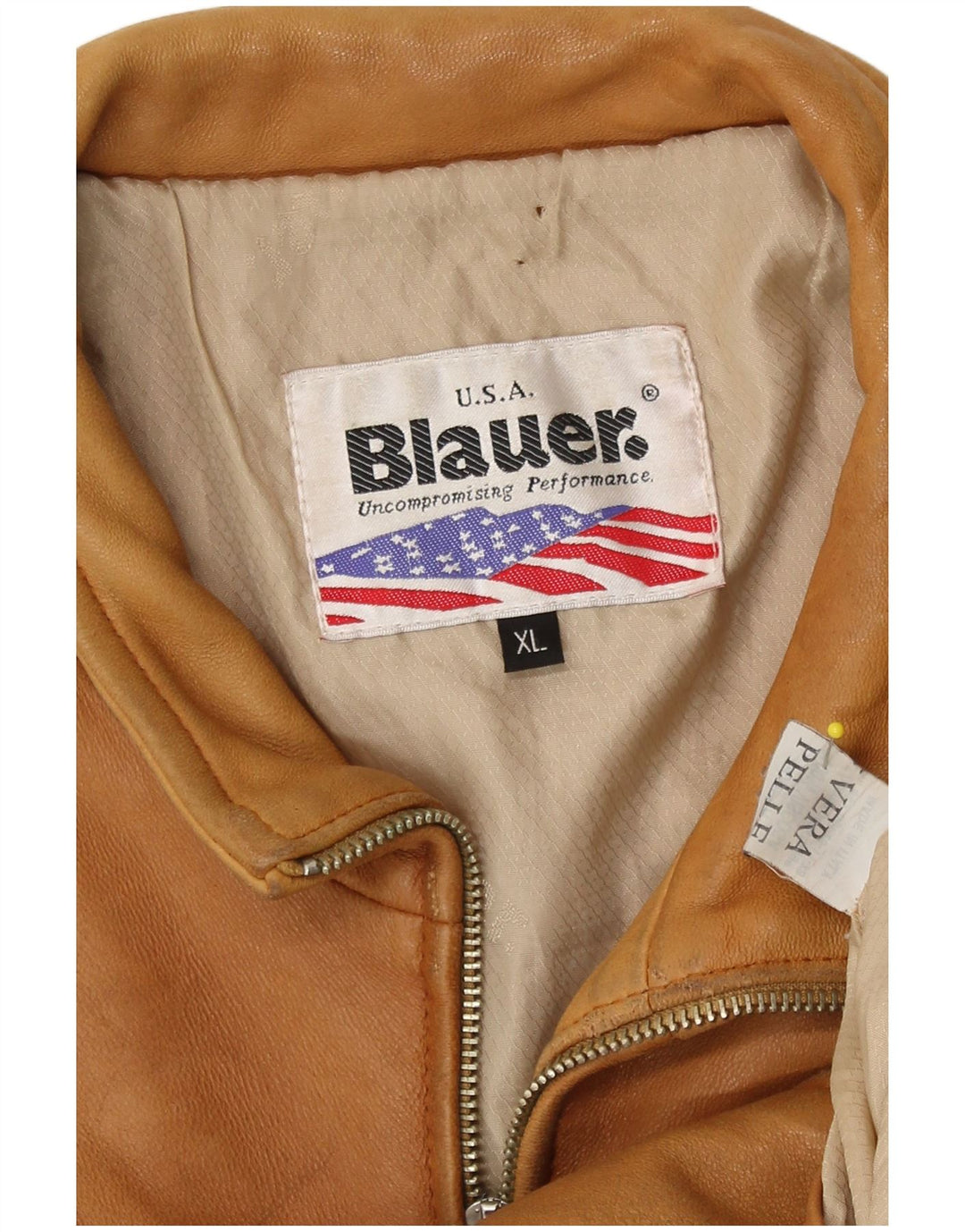 Blauer Veste Bomber en Cuir Femme UK 18 XL Cuir Marron