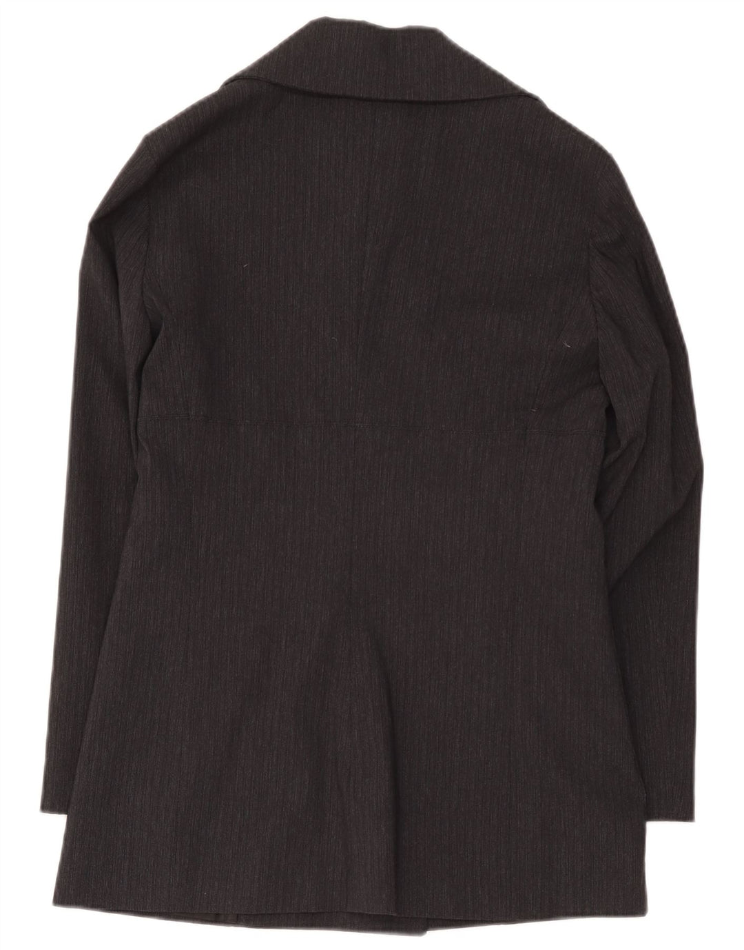 Terranova Caban Femme UK 10 Petite Viscose Rayée Noire