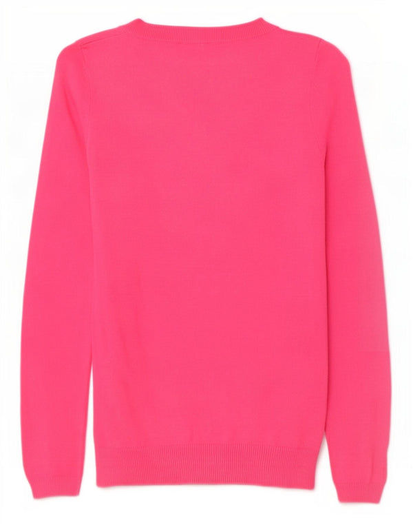 Zara Femme Pull Col Bateau UK 14 Grand Coton Rose