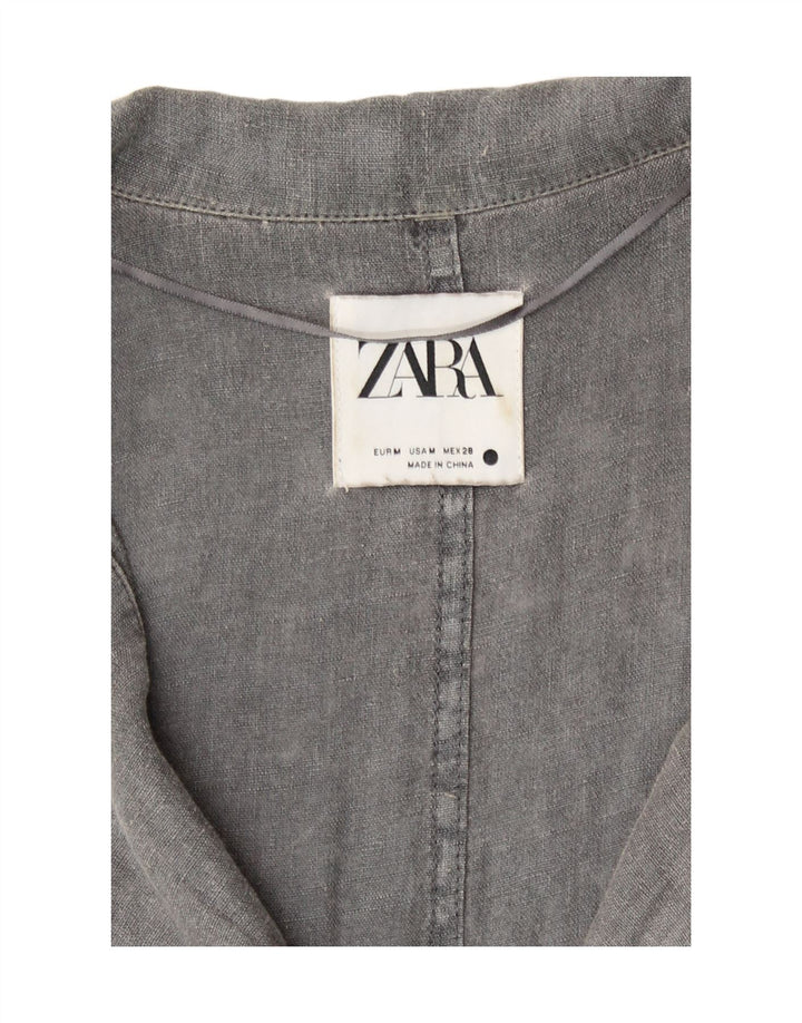 Zara Combinaison surdimensionnée pour femme UK 44 Lin gris moyen