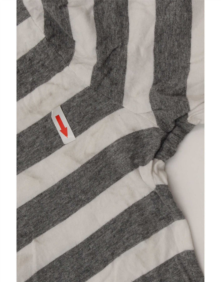 Hollister Haut à manches longues pour femme UK 12 Gris moyen rayé