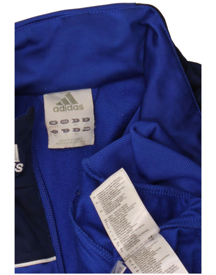 Adidas Veste de survêtement pour homme UK 42/44 Large Bleu Colorblock Polyester