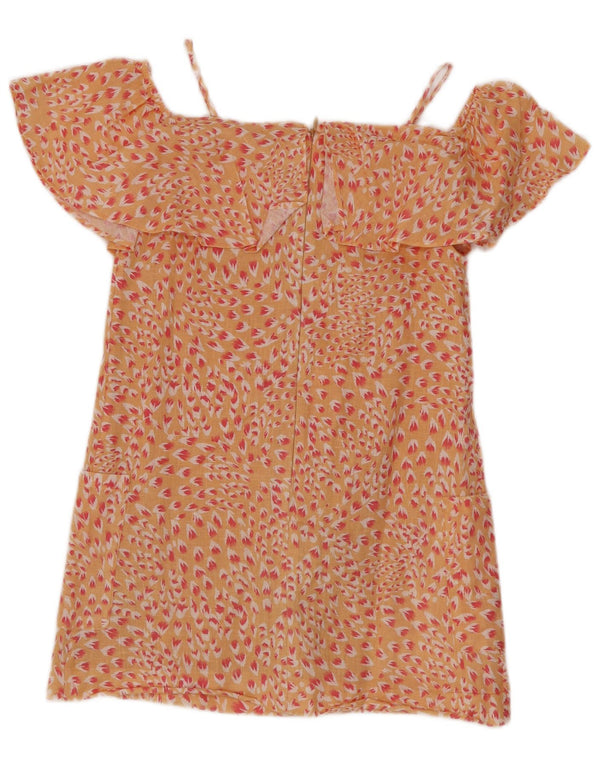 Reiss Robe à volants et épaules dénudées pour fille 7-8 ans Orange Floral Lin