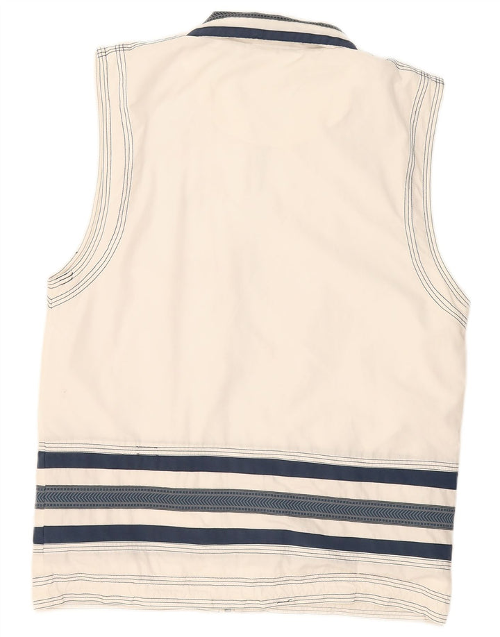 Killtec Gilet Homme UK 38 Moyen Blanc Rayé Polyester