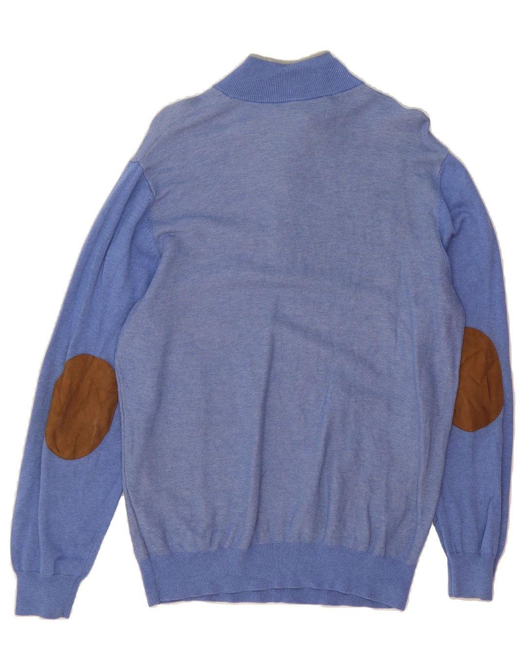 MASSIMO DUTTI Mens Zip Neck Jumper Sweater Medium Blue Cotton Vintage Massimo Dutti and Second-Hand Massimo Dutti from Messina Hembry 