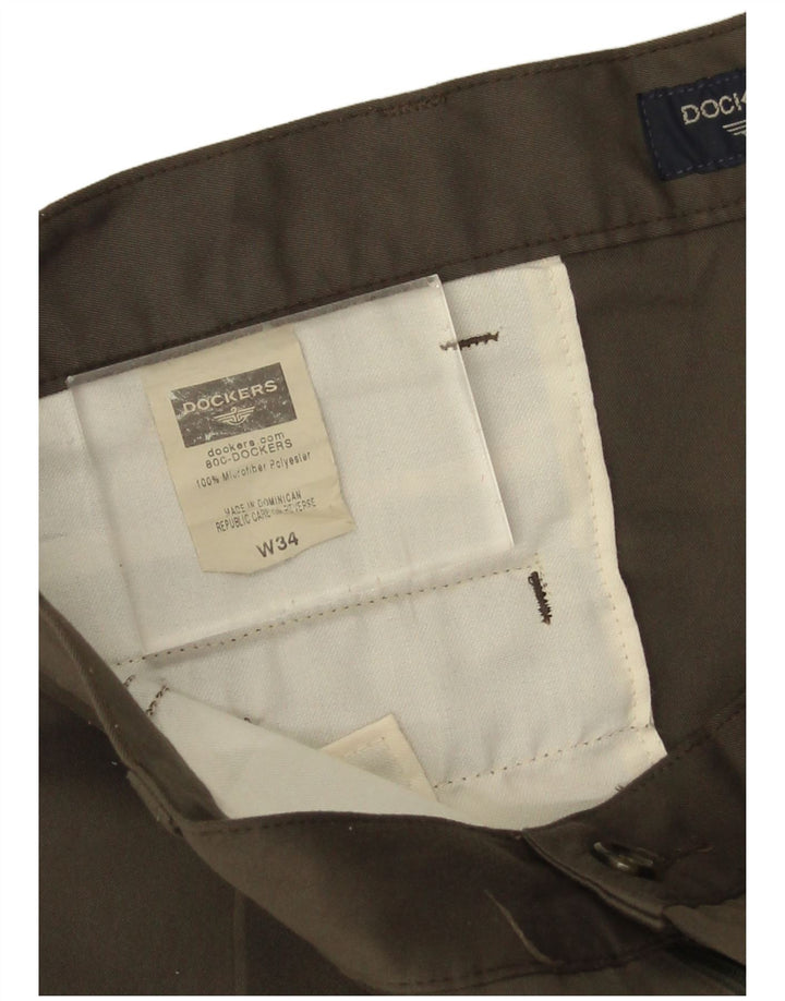 Dockers Short Chino Pegged Homme W34 Grand Kaki Polyester