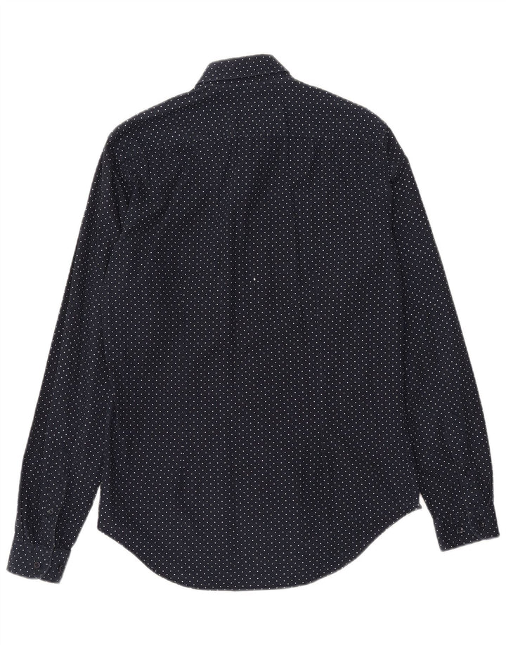 ZARA Homme Chemise Slim Fit Bleu Marine Moyen Géométrique