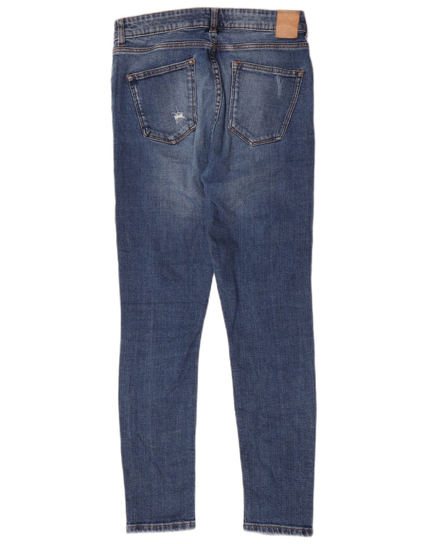 Zara Jean skinny femme EU 40 Medium W30 L27 Bleu Coton
