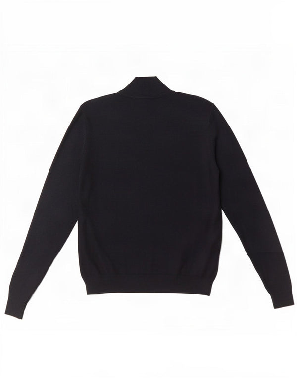 Superdry Pull Col Zippé Homme Bleu Marine Moyen Coton