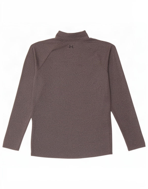 Under Armour Haut de Survêtement Heat Gear Zip Neck Pull Homme Gris Taille S