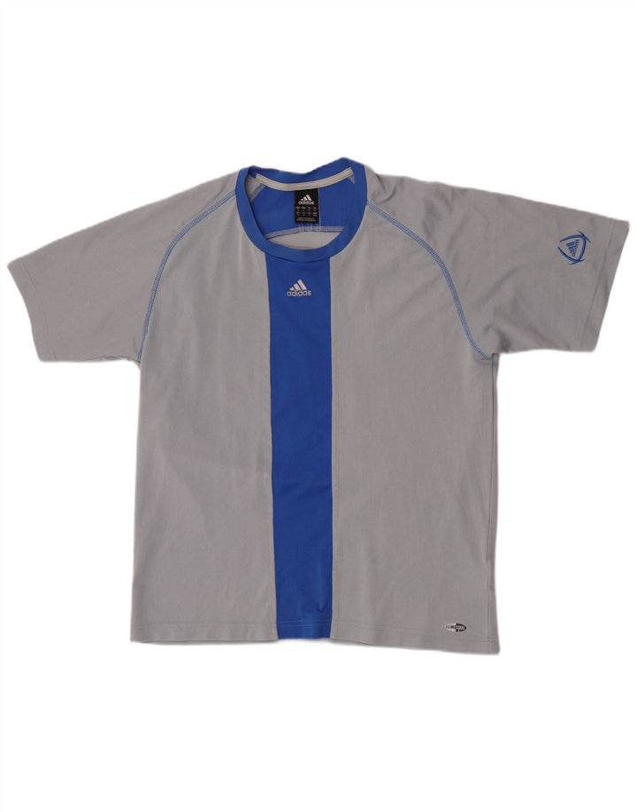Adidas T-Shirt Climacool Homme Gris Moyen Polyester Colorblock