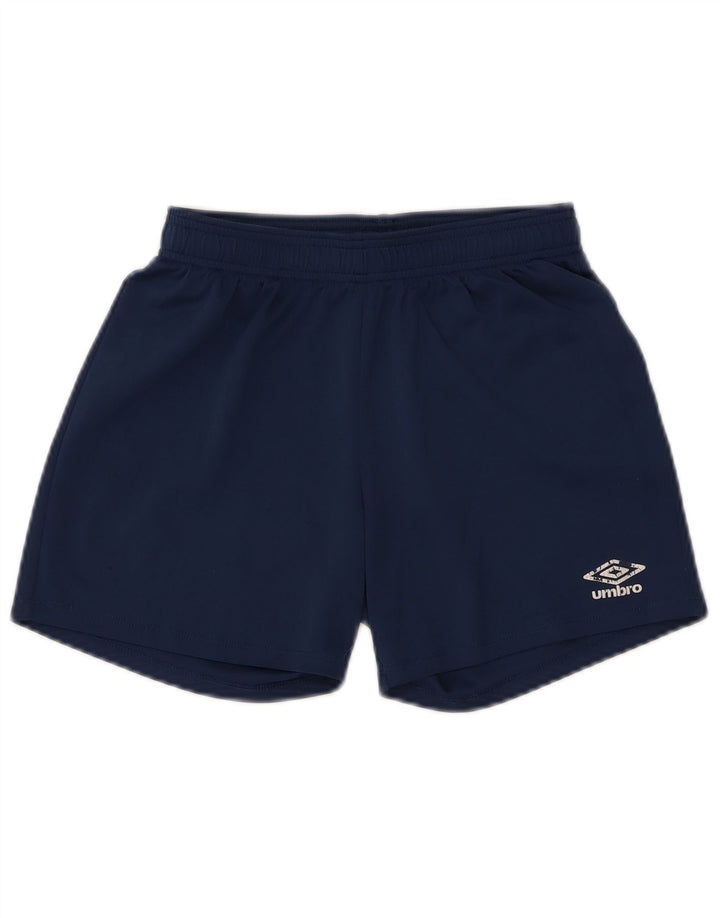 Umbro Short de Sport Garçon 11-12 ans Bleu Marine Polyester