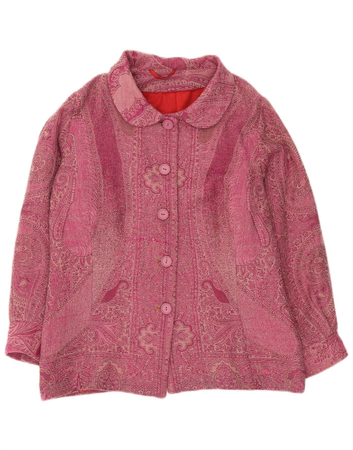 Veste Bomber Femme Vintage UK 16 Grand Paisley Rose