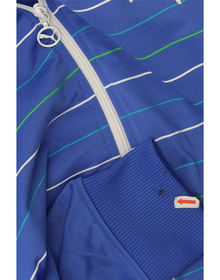 Adidas Homme Survêtement Top Veste Bleu Moyen Rayé Polyester