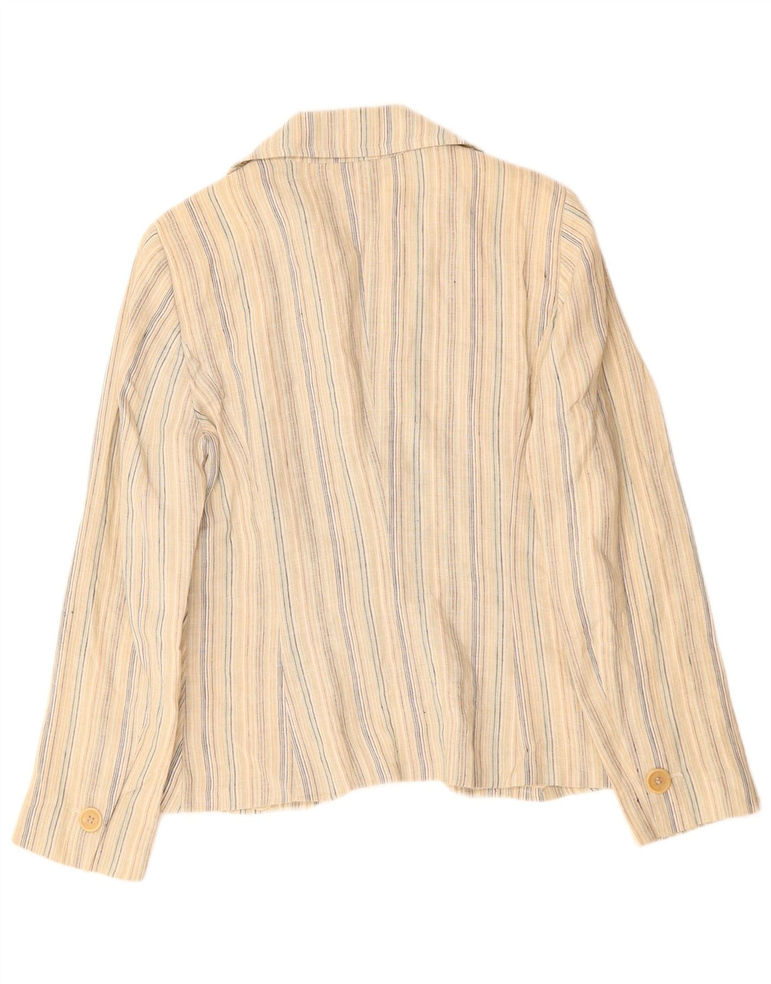 MAX & CO. Veste blazer à 2 boutons pour femme UK 16 Grand lin rayé beige