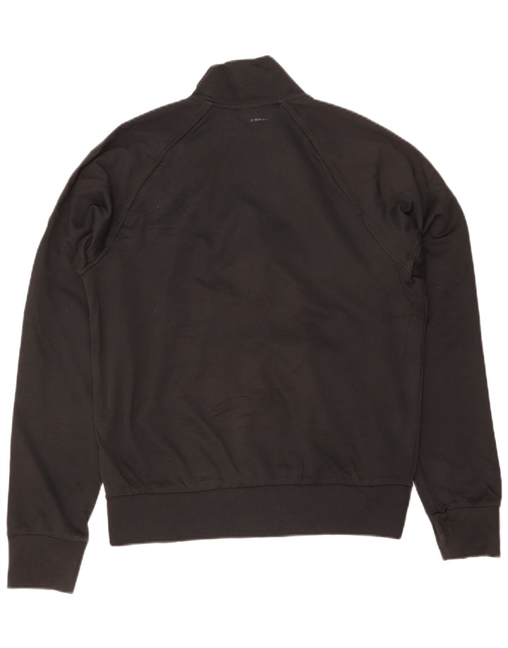 NIKE Veste de survêtement graphique Dri Fit pour hommes, petit, noir, polyester