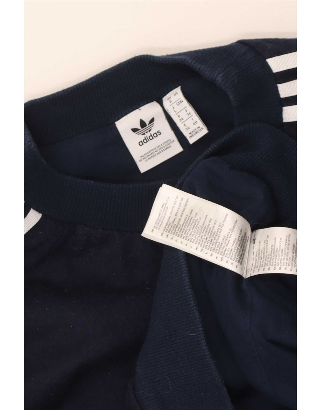 Adidas Pull court pour homme UK 8 Petit Bleu marine Polyester
