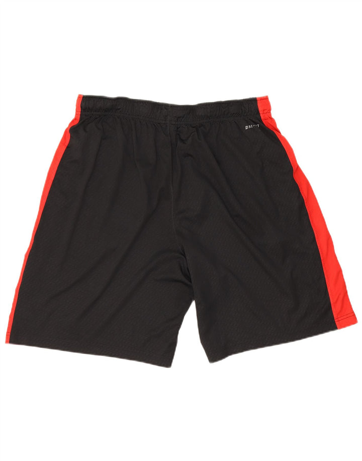 Nike Short de sport Dri Fit pour homme en polyester color block Noir Taille L