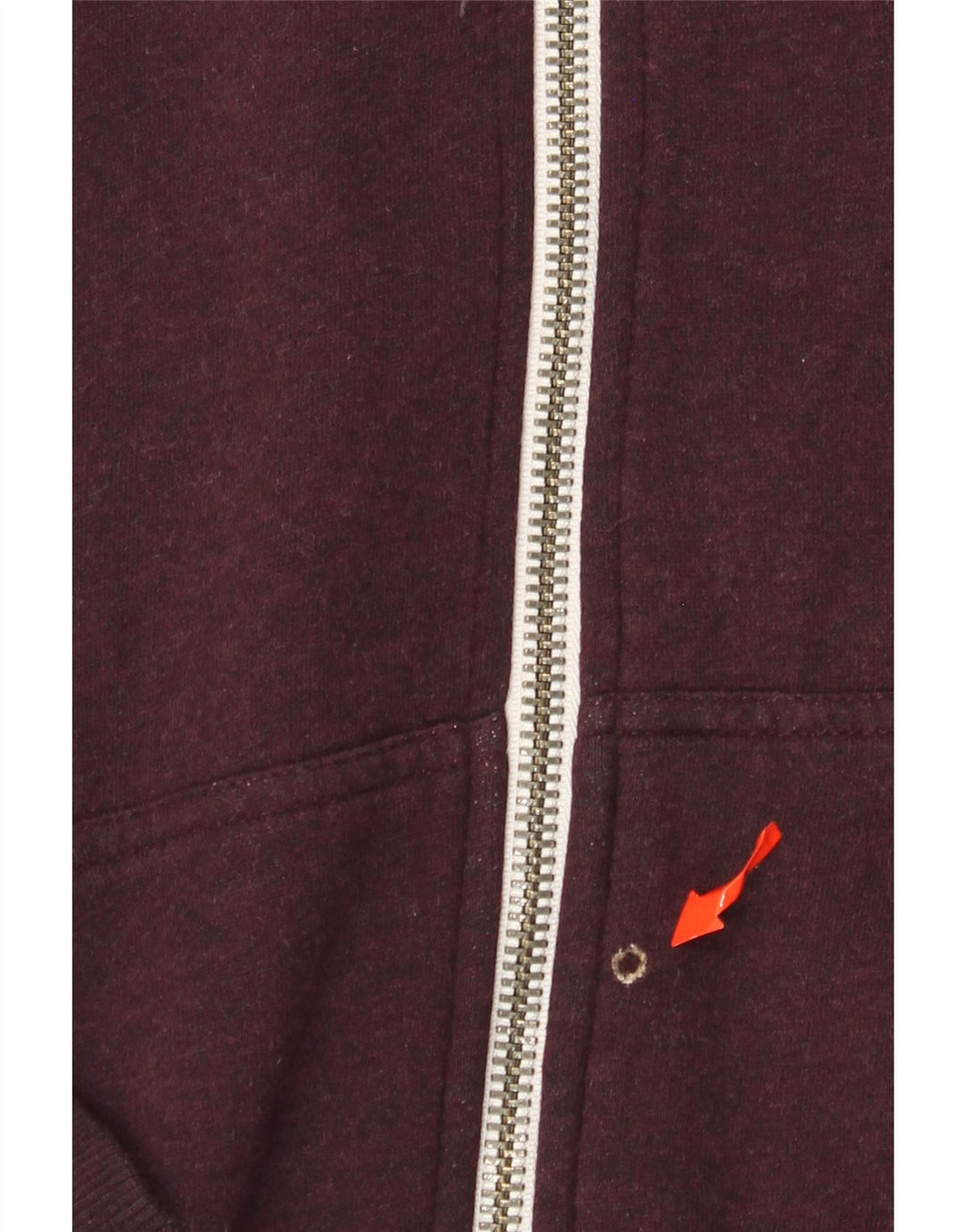 Superdry Pull à Capuche Graphique Zippé Homme Coton Bordeaux Moyen