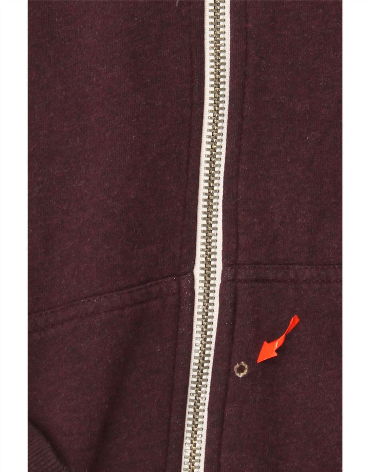 Superdry Pull à Capuche Graphique Zippé Homme Coton Bordeaux Moyen