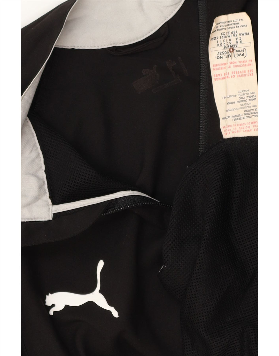 PUMA Veste de Survêtement Homme Noir Moyen Polyester