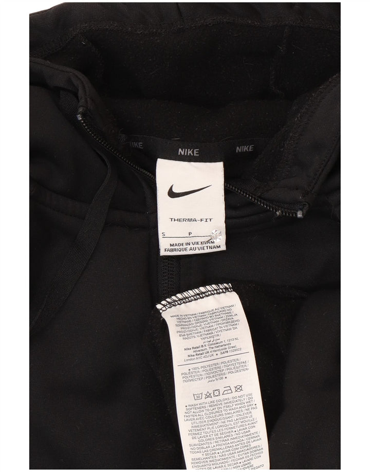Nike Pull à capuche zippé Therma-Fit pour homme Petit Noir Polyester