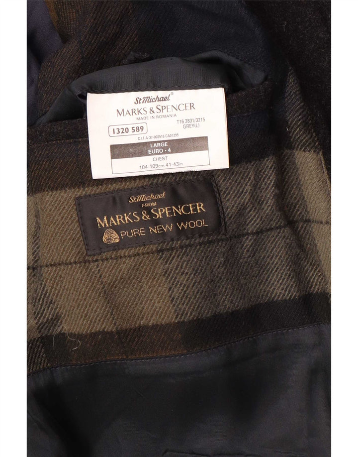 Marks & Spencer Manteau pour homme UK 40 Grande laine vierge grise