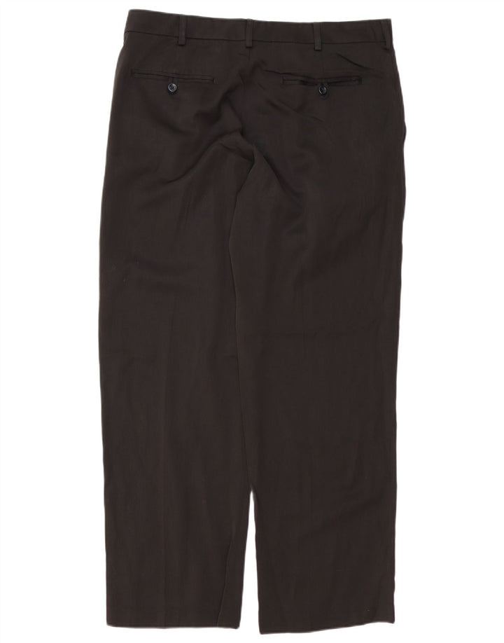 IZOD Pantalon Chino Droit Homme W34 L30 Noir Polyester