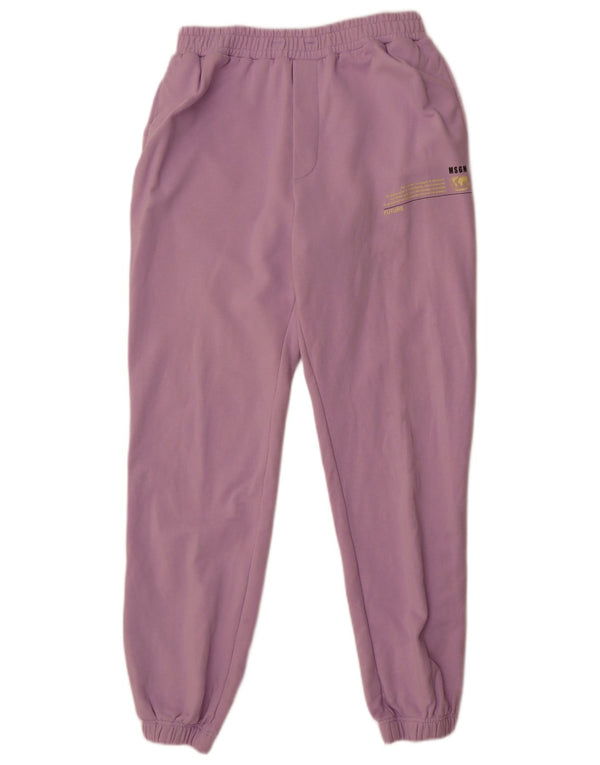 MSGM Pantalon de survêtement pour femme Joggers UK 14 Large Violet Coton