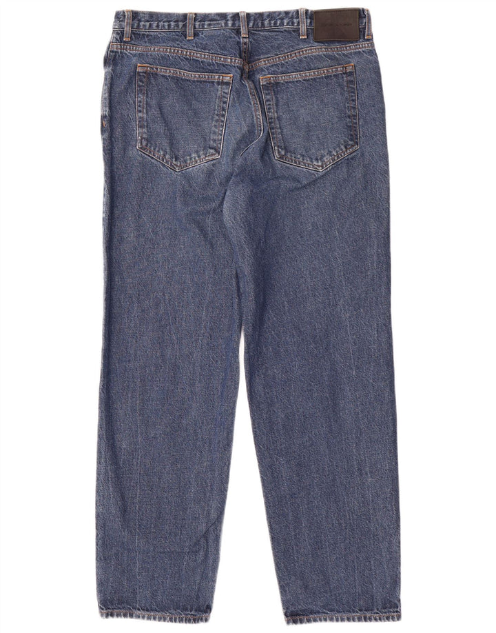 CALVIN KLEIN Jean Droit Homme W36 L31 Bleu Coton