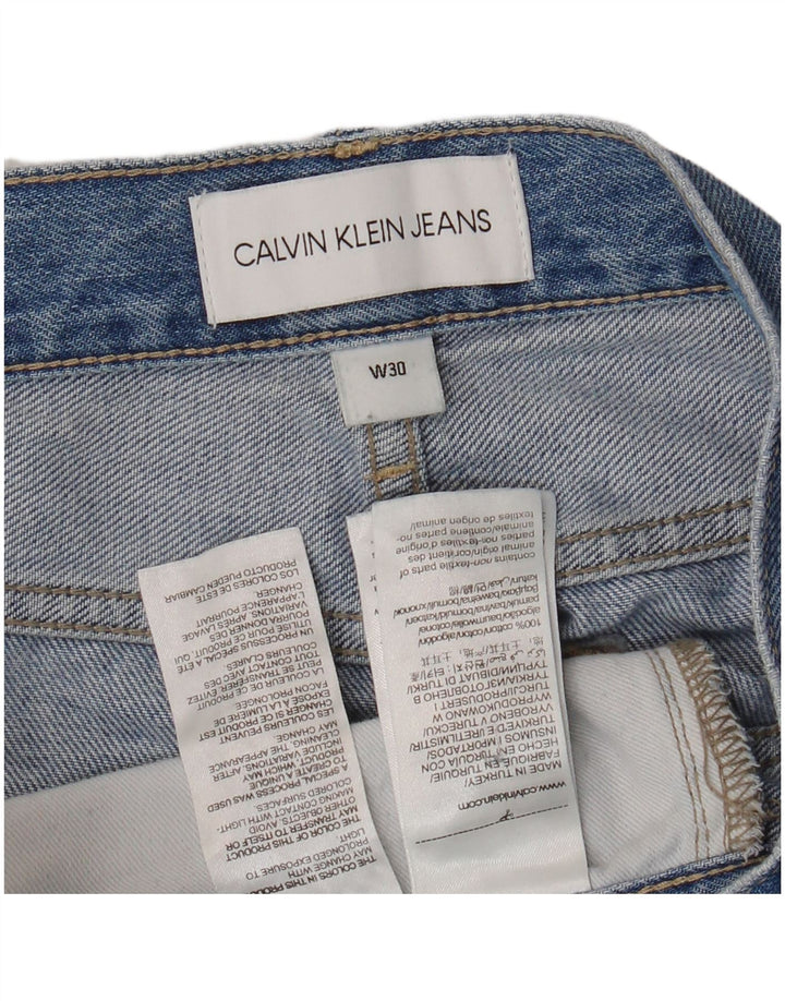 CALVIN KLEIN Jean droit taille haute homme W30 L28 bleu coton