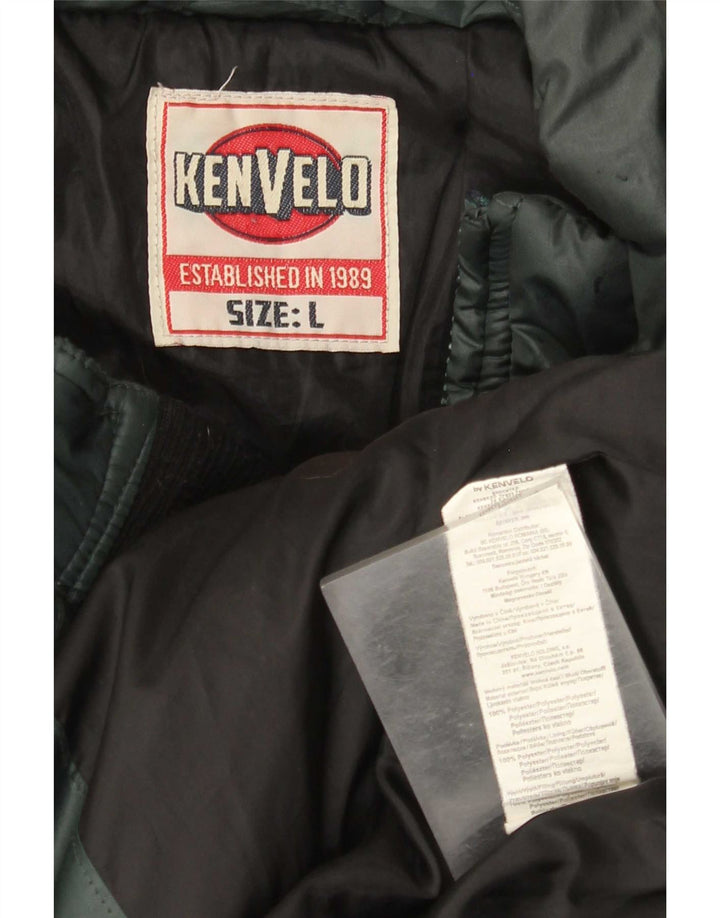 Kenvelo Veste matelassée pour homme UK 40 Large Vert Polyester