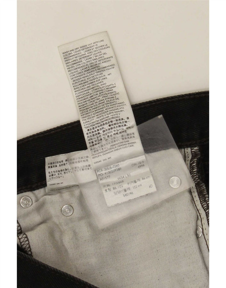 Levi's Jean 505 Regular Droit W34 L30 Homme Noir Coton