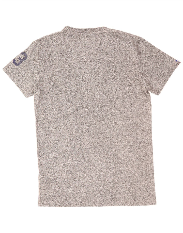 SUPERDRY T-Shirt Graphique Track & Field Homme Petit Gris Coton