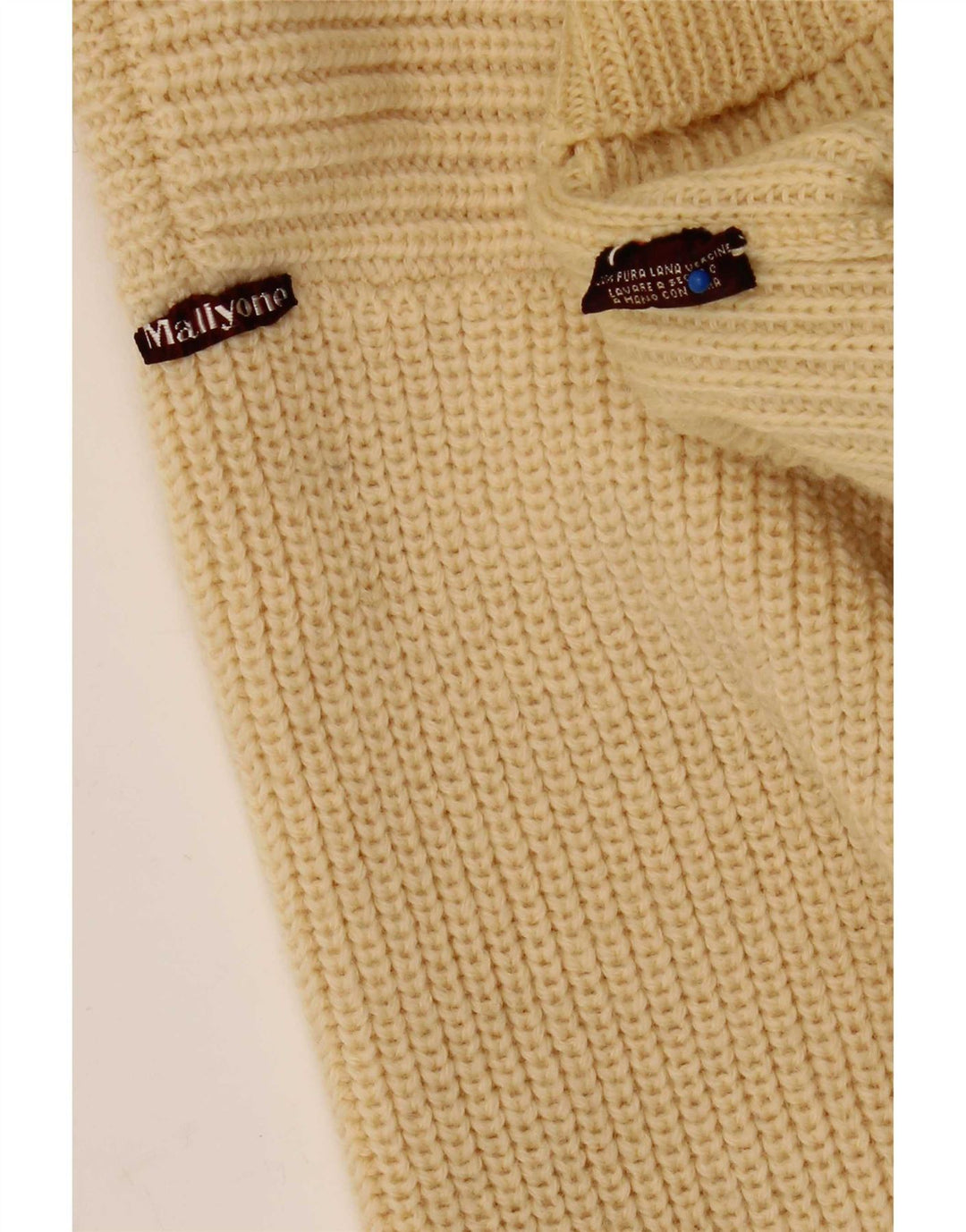Vintage Cardigan pour homme en laine beige moyen