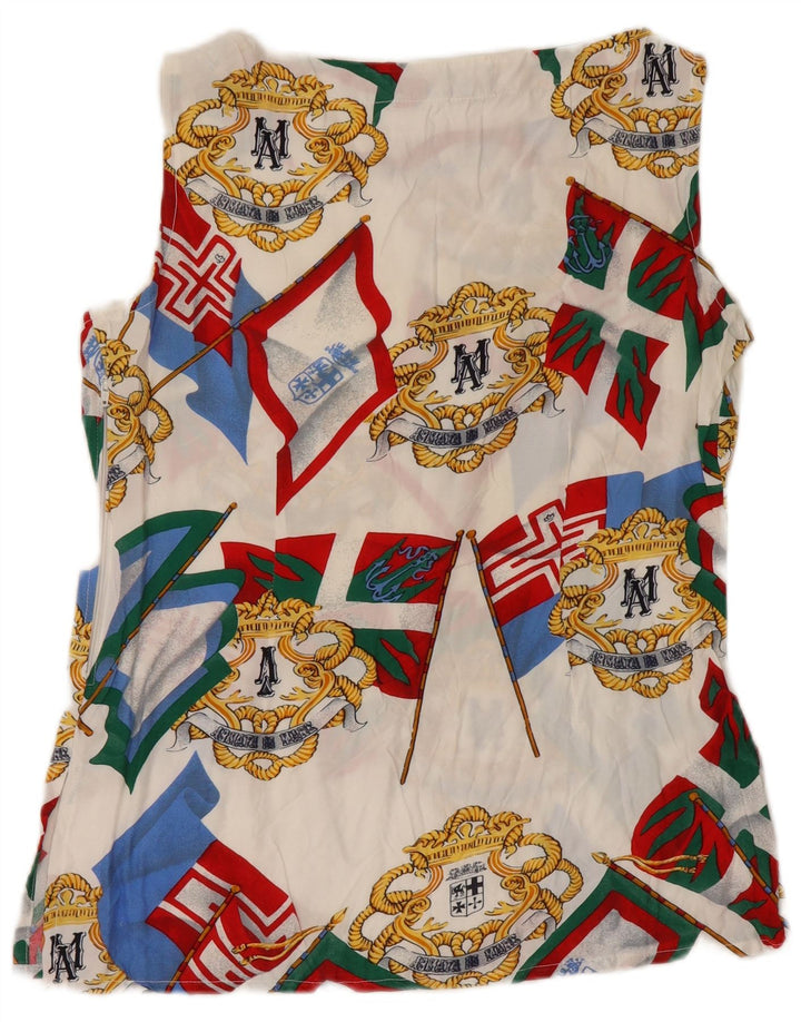 Armata Di Mare Chemisier à motif abstrait pour femme IT 44 Blanc moyen