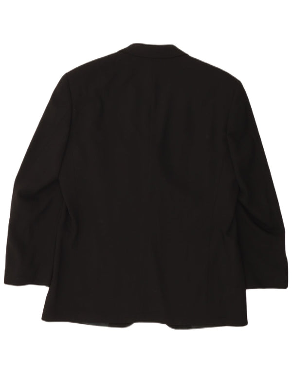 HUGO BOSS Veste blazer à 3 boutons pour homme UK 38 Noir moyen Laine vierge