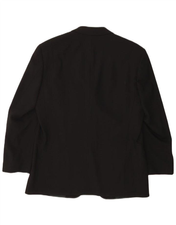 HUGO BOSS Veste blazer à 3 boutons pour homme UK 38 Noir moyen Laine vierge