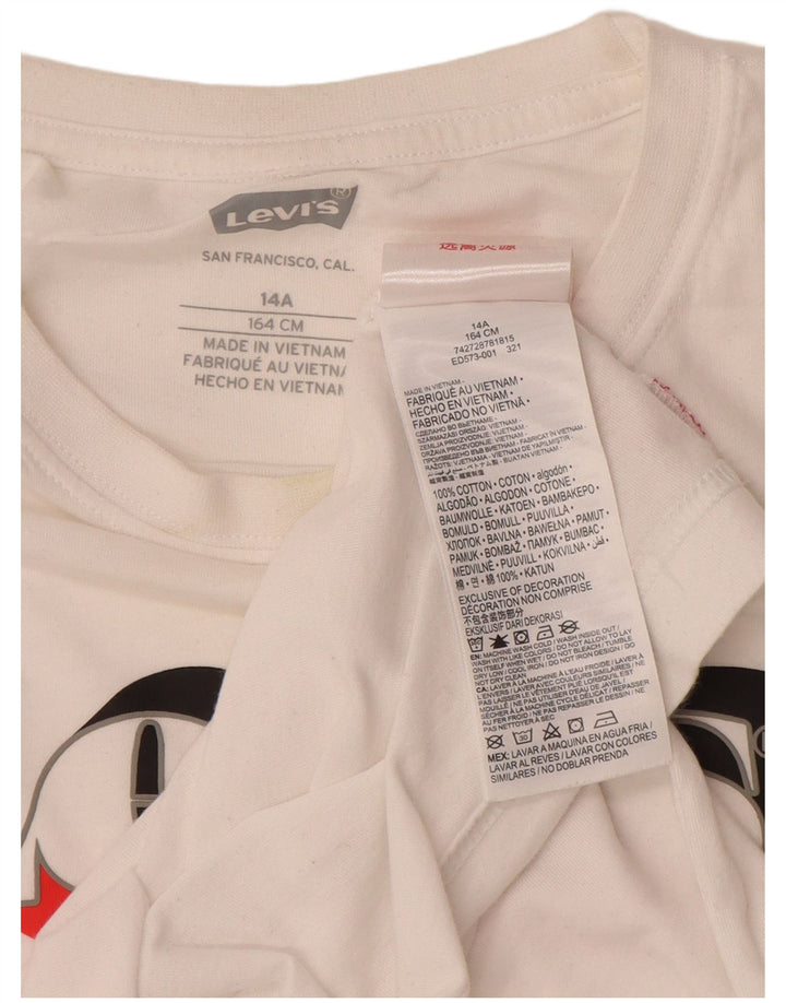 LEVI'S T-Shirt Graphique Garçon 13-14 ans Blanc Coton