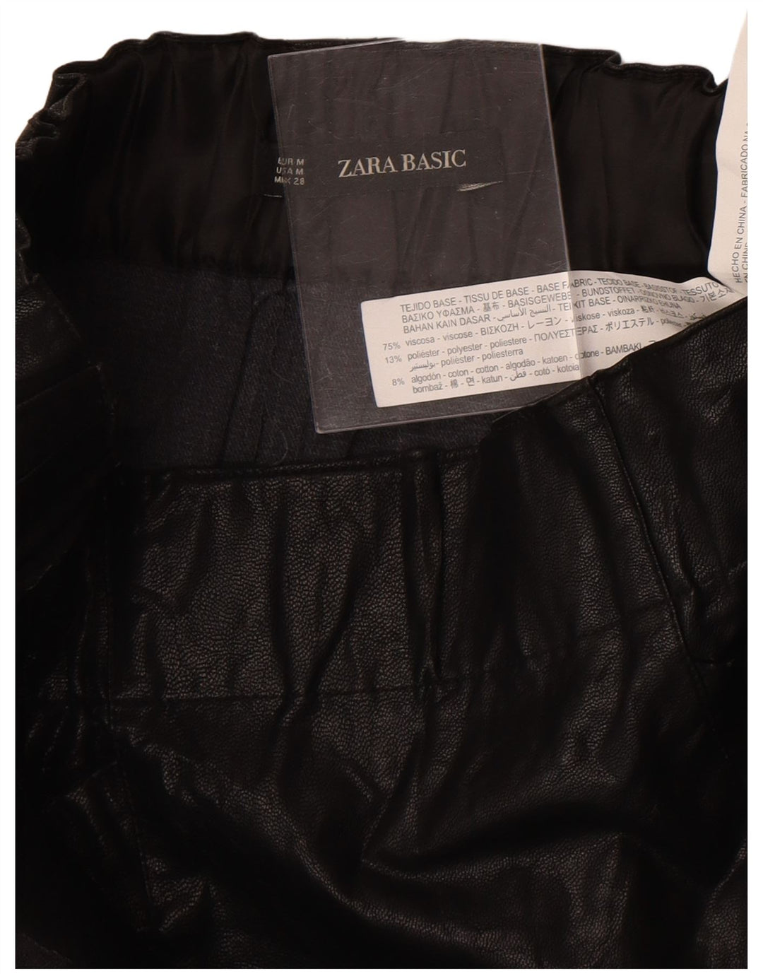 Zara Femme Mini Jupe Moyenne W28 Noir Viscose
