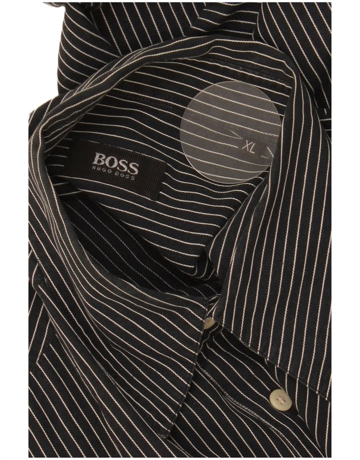 Hugo Boss Chemise Homme XL Bleu Marine Rayé