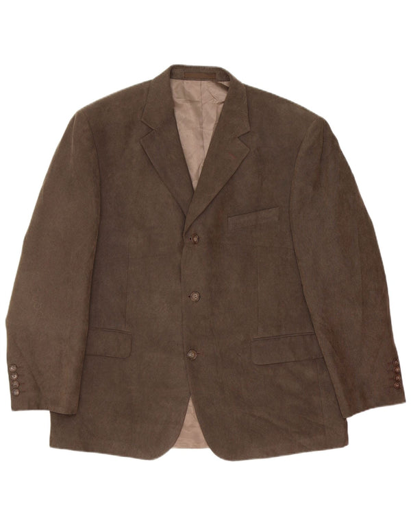Marks & Spencer Veste blazer à 3 boutons pour homme UK 42 Large Marron Classique