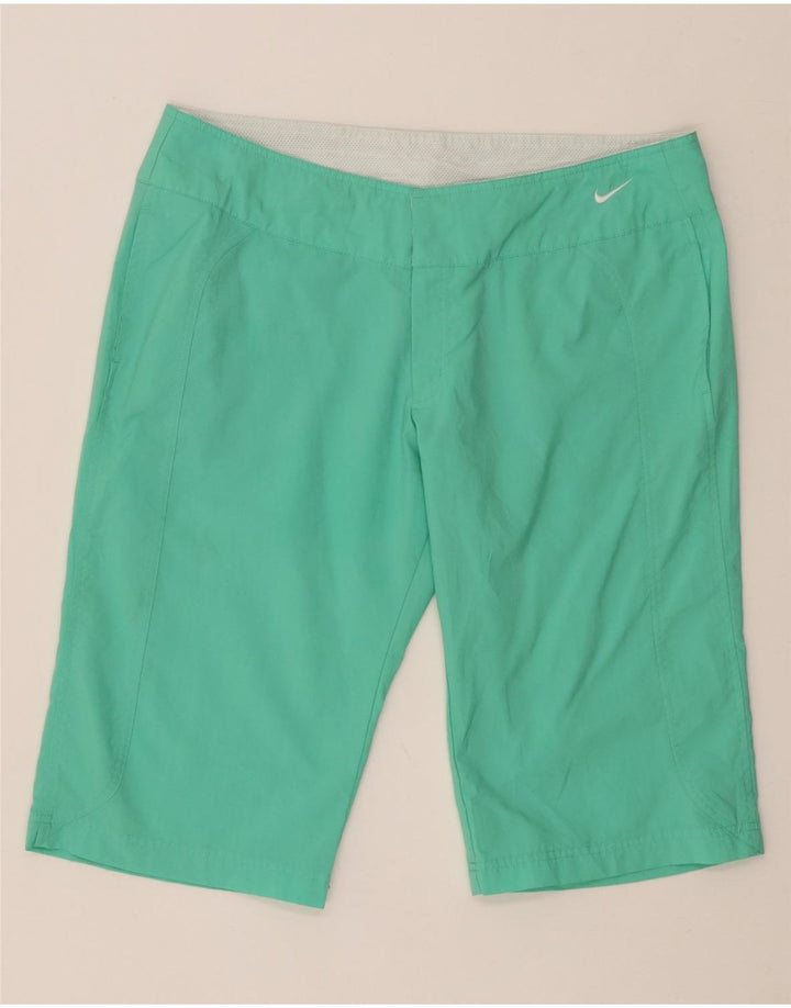 NIKE Bermuda pour femme US 12/14 Large W34 Turquoise Polyester