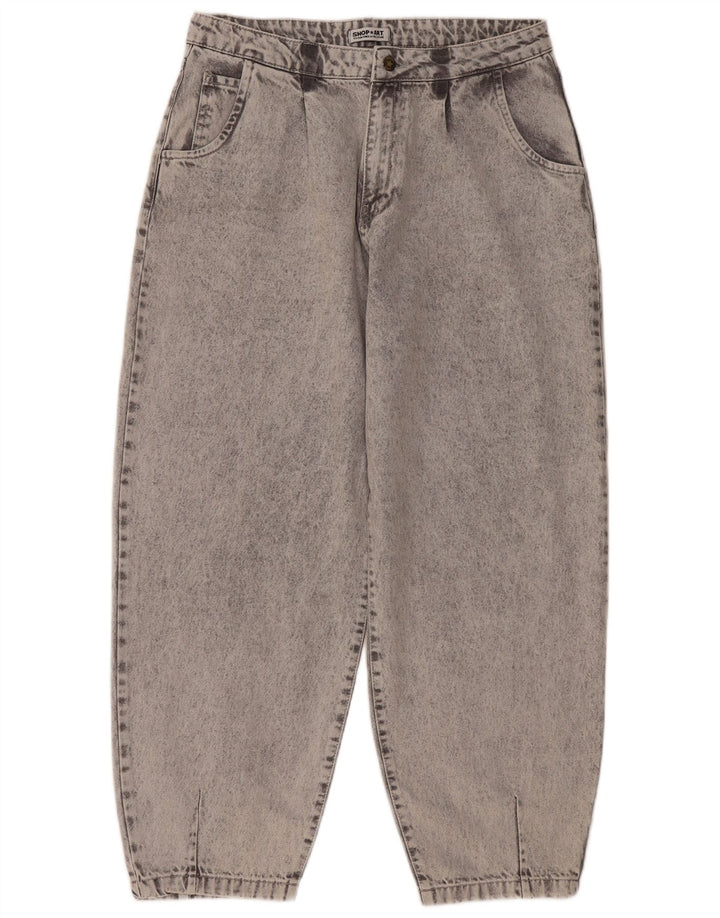 vintage Femme Loose Jeans W32 L27 Gris Coton
