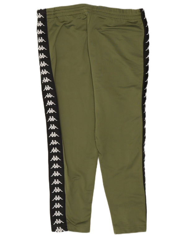 Kappa Pantalon de survêtement graphique pour femme UK 10 Small Kaki Colourblock