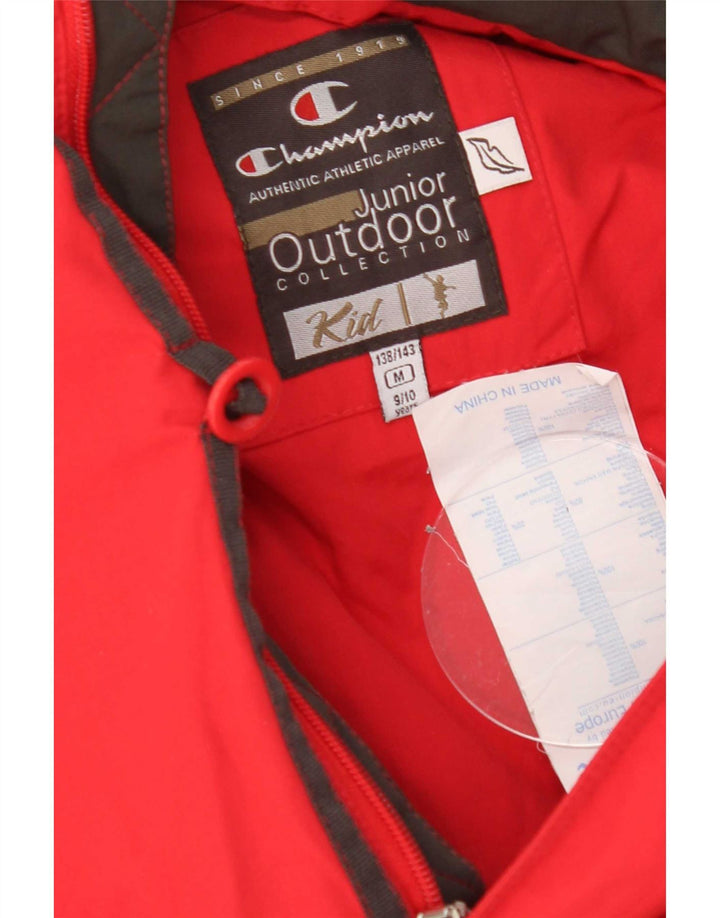 Champion Manteau rembourré garçon 9-10 ans Nylon rouge moyen