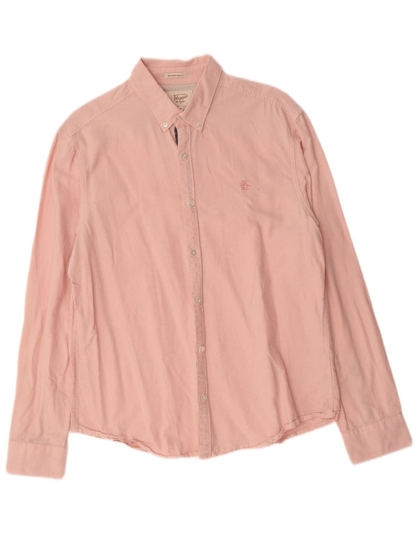 Penguin Chemise Slim Fit Heritage Homme Rose Large Coton